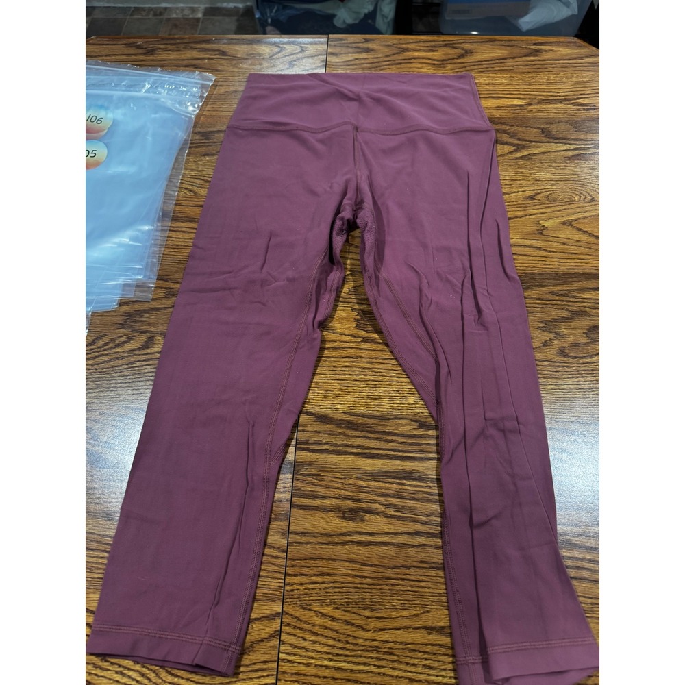 Lululemon Align High-Rise Crop 21 Purple Magenta Nulu Yoga Leggings Womens